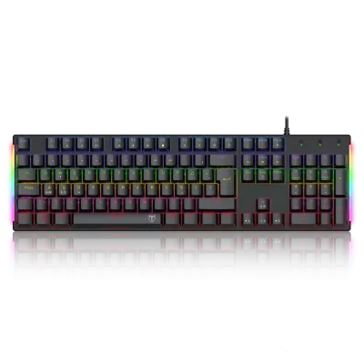 T-DAGGER NAXOS, T-TGK310-BL, USB Kablolu, Türkçe Q, Rainbow Backlight, Blue Mekanik Switch, 104 Tuşlu, Gaming Klavye