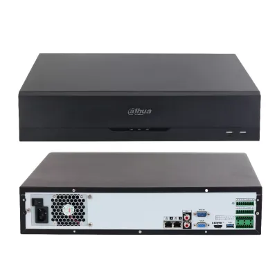 DAHUA  NVR4832-EI, 32Kanal, 16Mpix, H265+, 8 HDD Desteği, 1080P Kayıt, 256Mbps Bant Genişliği, 2 Port GigaBit Lan, NVR