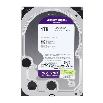 WD PURPLE, WD43PURZ, 3.5", 4TB, 256Mb, 5400 Rpm, 7/24 Güvenlik, HDD (Türkiye Distribütörü Garantili)