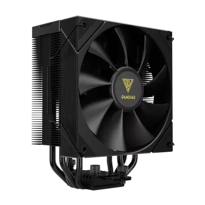 GAMDIAS BOREAS E2-410, Black Edition, 120mm, CPU Kule Tipi Hava Soğutma, Doğrudan Temas Teknolojisine Sahip 4 adet Gelişmiş Bakır Isı Borusu (AMD AM4-AM5 ve INTEL Tüm işlemciler ile uyumlu)