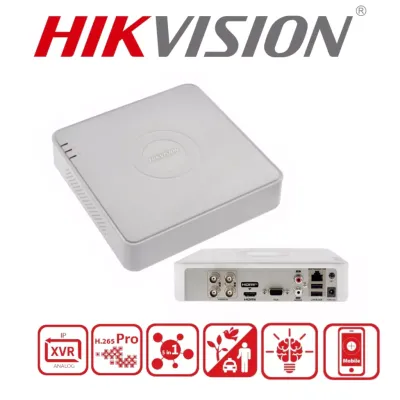 HIKVISION IDS-7104HQHI-M1/S 4 KANAL H265 PRO  ACUSENSE HİBRİT DVR KAYIT CİHAZI