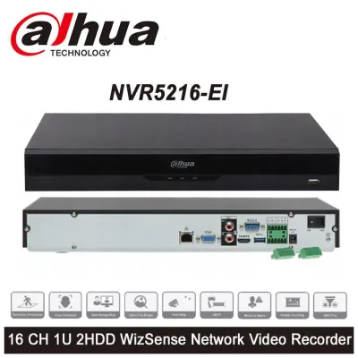 DAHUA XVR5216AN-I3 16 KANAL 1xSES 1xVGA 1xHDMI 5MP 1080P 2x8TB DESTEK HD-TVI/AHD/CVI/CVBS DVR KAYIT CİHAZI SİYAH