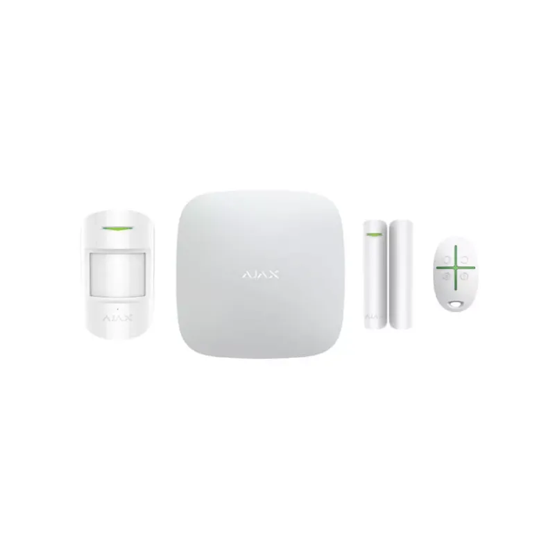 AJAX Starter Hub Kit Kablosuz Alarm Seti Keypad Yok Beyaz