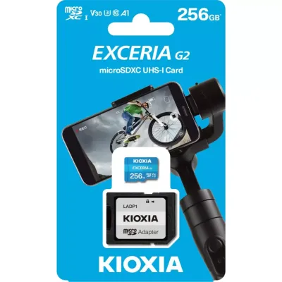 KIOXIA EXCERIA G2 256GB MICRO SDXC CLASS10 100/50MBs HAFIZA KARTI LMEX2L256GG2