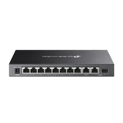 OMADA DS110GMP, 10 Port Gigabit,  8 Port Gigabit PoE+, 123W, 1 Port Combo Gigabit SFP, Yönetilemez, Metal Kasa Masaüstü Sessiz Switch