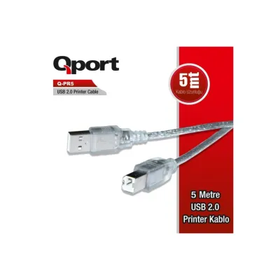 QPORT 5metre Q-PR5 USB 2.0 Yazıcı Kablosu 2.0v