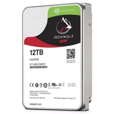 SEAGATE 3.5" 12TB IRONWOLF ST12000VN0008 7200 RPM 256MB SATA-3 NAS Diski Distribütör Garantili 