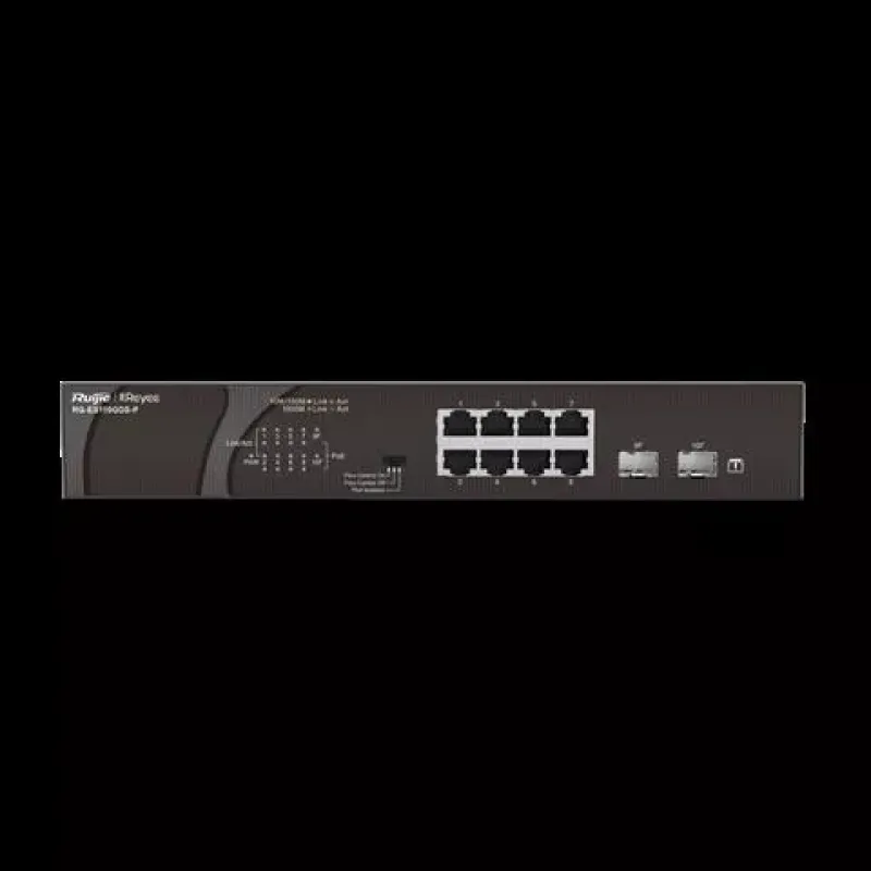 RUIJIE REYEE RG-ES110GDS-P 8 PORT 10/100/1000 8 PORT POE 2 PORT UPLINK 120W YONETILEMEZ DESKTOP SWITCH