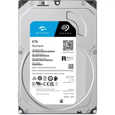 SEAGATE 3.5" 6TB SKYHAWK ST6000VX009 5400 RPM 256MB SATA-3 Güvenlik Diski