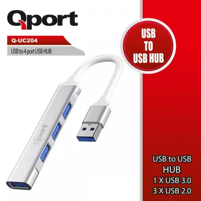 QPORT Q-UC204 4port USB Çoklayıcı Hub