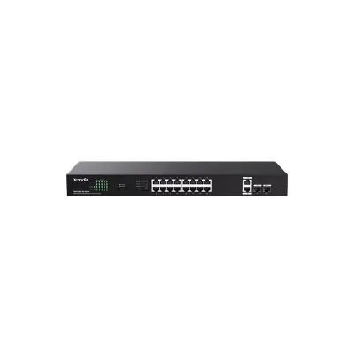 TENDA 16port PoE 250w 2-SFP 2-Uplink Gigabit Yönetilemez Switch TEG1120P-16-250W