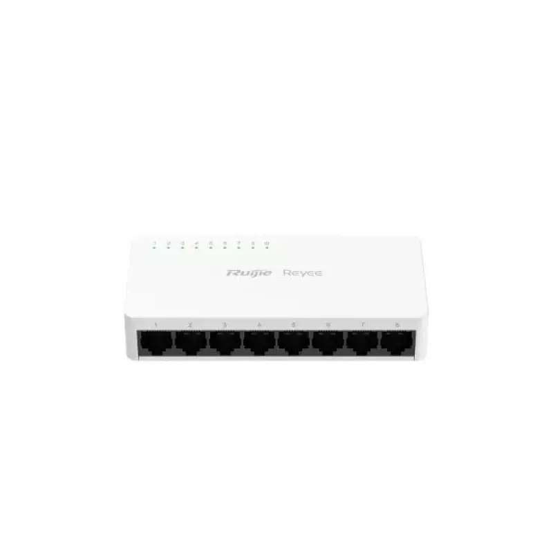 RUIJIE REYEE RG-ES08F 8 PORT 10/100 YONETILEMEZ DESKTOP SWITCH PLASTİK KASA