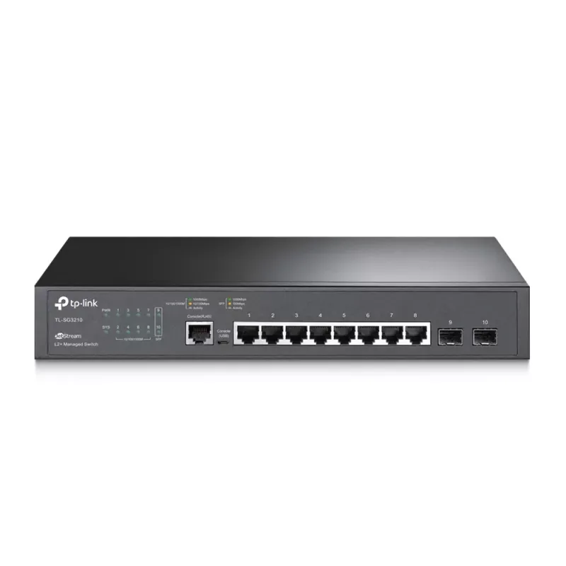 TP-LINK 8port 2-SFP Gigabit Yönetilebilir Switch Masaüstü TL-SG3210
