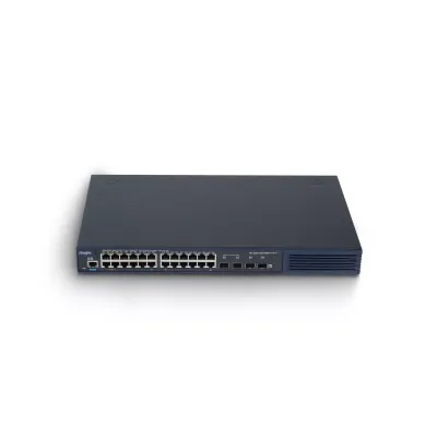 RUIJIE RG-S2910-24GT4SFP-UP-H(V3.0) 24 PORT 10/100/1000 24 PORT POE/POE+ (1-4 PORT HI-POE )4 X 1G SFP 370 WATT YONETILEBILIR RACK MOUNT SWITCH