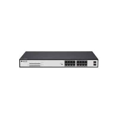 BDCOM S1518-16P 16 PORT 10/100/1000 16 PORT POE 2 PORT GIGABIT UPLINK 240W YONETILEMEZ RACK MOUNT SWITCH