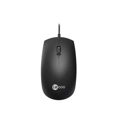 LECOO MS100, USB Kablolu, 3 Tuşlu, Mouse, 1.000 DPI, Siyah