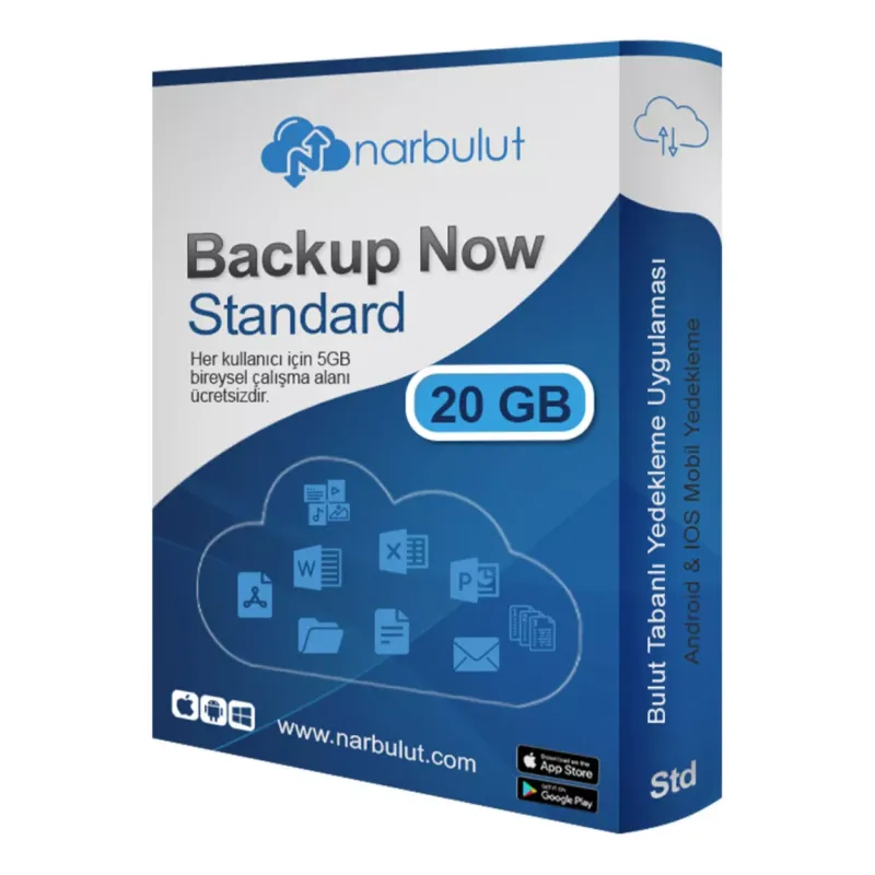 NARBULUT Backup Now Standart Edition 20GB Lisans 1yıl 10kullanıcı basic support is included.  