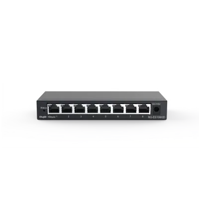 RUIJIE 8port Gigabit Yönetilemez Switch Masaüstü Çelik Kasa REYEE RG-ES108GD