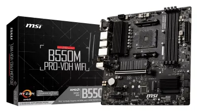 MSI B550M PRO-VDH WIFI DDR4 HDMI DP PCIE 4.0 AM4 mATX                                               