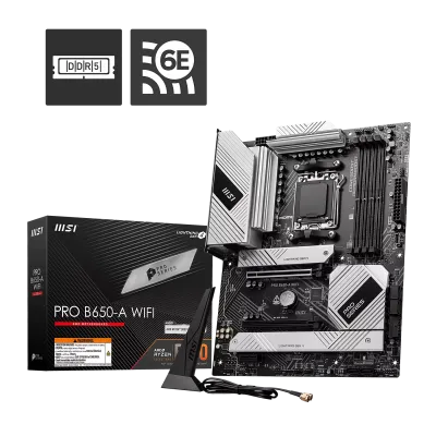 MSI PRO B650-A WIFI6E DDR5 HDMI,DP Port PCIE 4.0 AM5 ATX