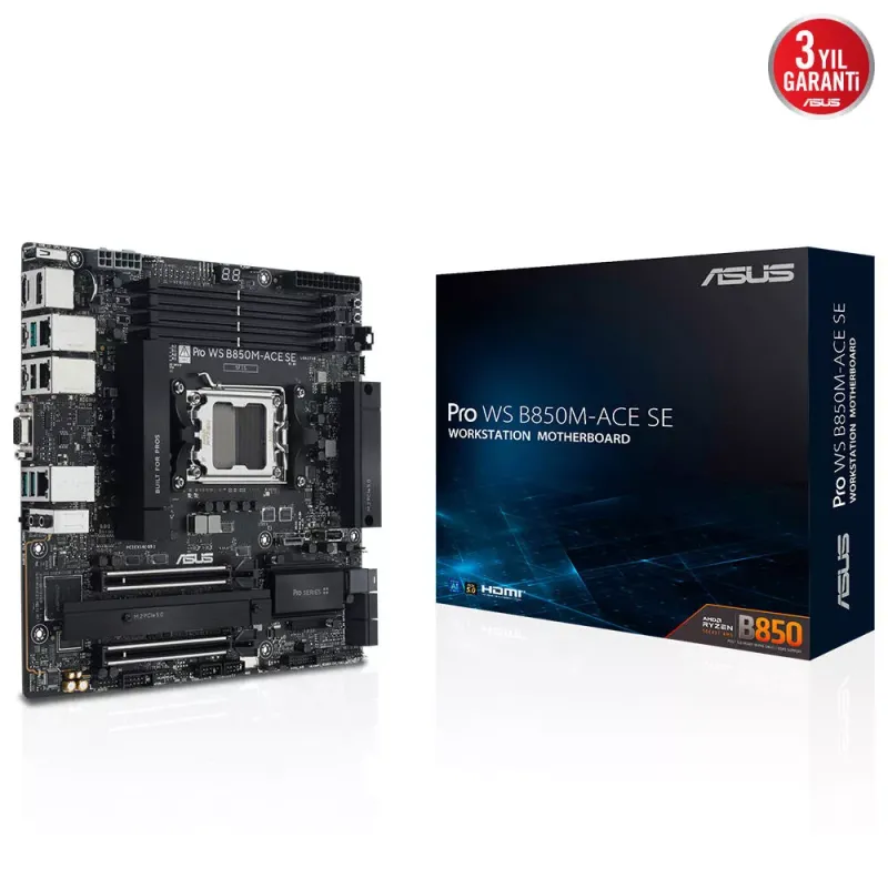 ASUS PRO WS B850-ACE WIFI DDR5 HDMI DP PCIE 5.0 AM5 ATX   