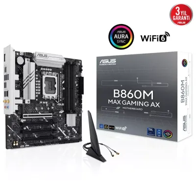 ASUS B860M MAX GAMING AX WIFI6 DDR5 HDMI-DP TYPEC PCIE 5.0 1851P MATX                               