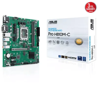 ASUS PRO H810M-C CSM DDR5 HDMI DP PCIE 4.0 1851p mATX