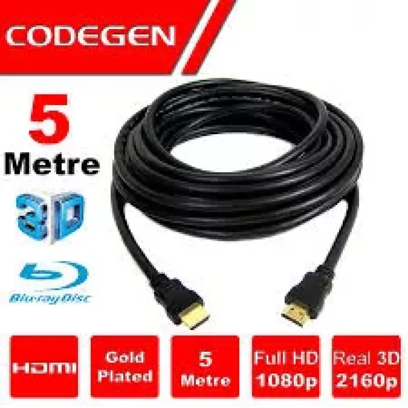 CODEGEN 5metre CPS50 HDMI Kablo 3D Gold 1.4v 2K