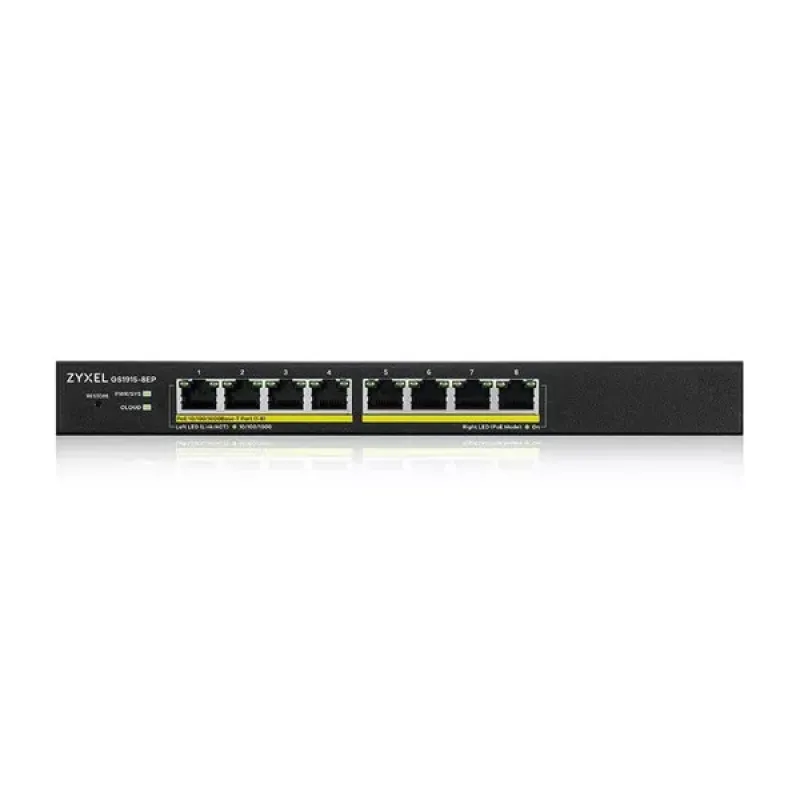 ZyXEL 8port PoE 60w Gigabit Yönetilebilir Switch GS1915-8EP