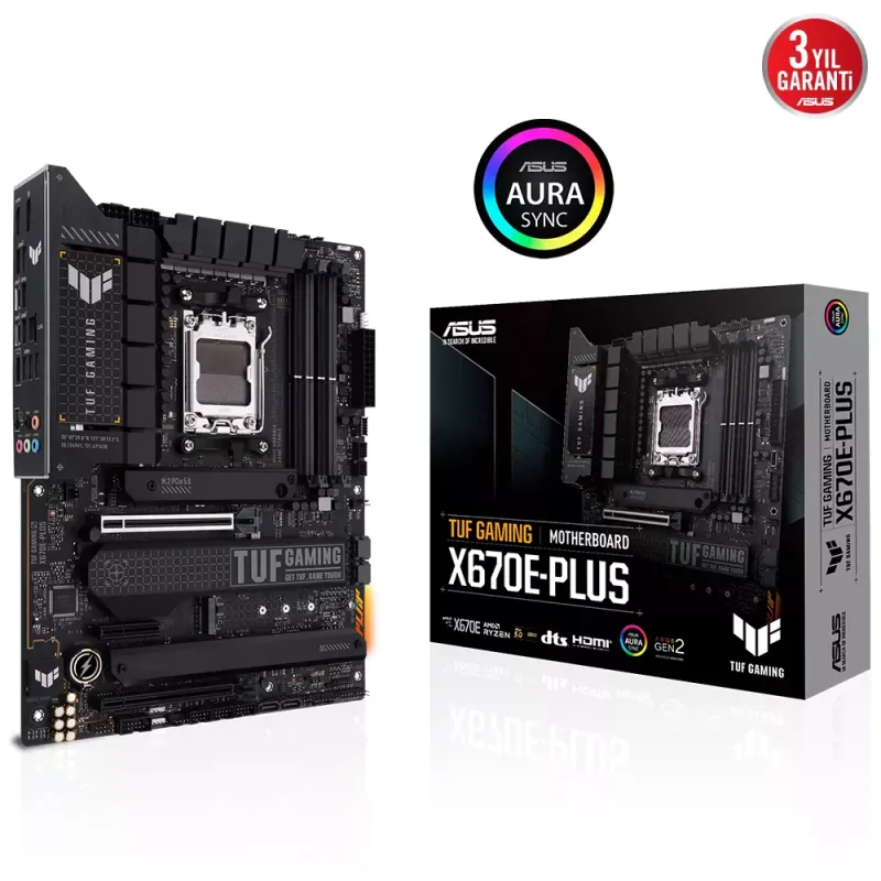 ASUS TUF GAMING X670E-PLUS DDR5 HDMI DP PCIe 16X v5.0 AM5 ATX