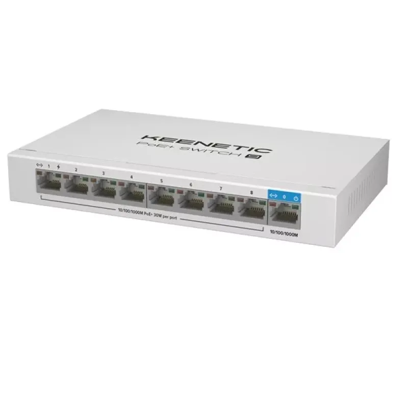 KEENETIC 8port PoE 120w Gigabit Yönetilemez Switch KN-4710-01-EU