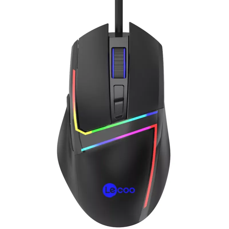 LECOO MS106 Kablolu USB RGB 3200dpi Siyah Gaming Mouse