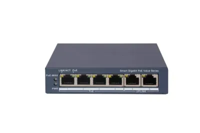 HIKVISION 4port PoE 30w 2-Uplink Gigabit Yönetilemez Switch DS-3E1506P-EI/M