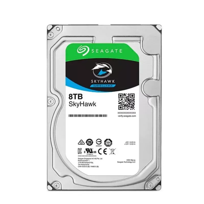 SEAGATE 3.5" 8TB SKYHAWK ST8000VE001 7200 RPM 256MB SATA-3 Güvenlik Diski Distribütör Garantili