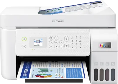 EPSON A4 Renkli L5296 Çok Fonksiyonlu Tanklı Yazıcı Fax USB 2.0,Ethernet,Kablosuz Beyaz