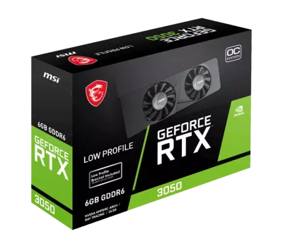 MSI 6GB RTX3050 LP E 6G OC GDDR6 96bit HDMI DP PCIe 4.0 Low Profile