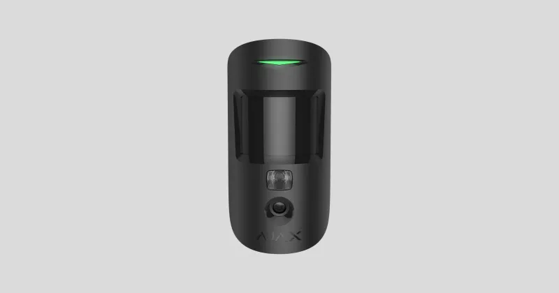 AJAX MotionCam Outdoor Kablosuz Dış Mekan Kameralı Hareket Dedektörü Siyah