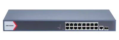 HIKVISION 16port PoE 230w 1-SFP 1-Uplink Gigabit Yönetilebilir Switch DS-3E1518P-EI/M