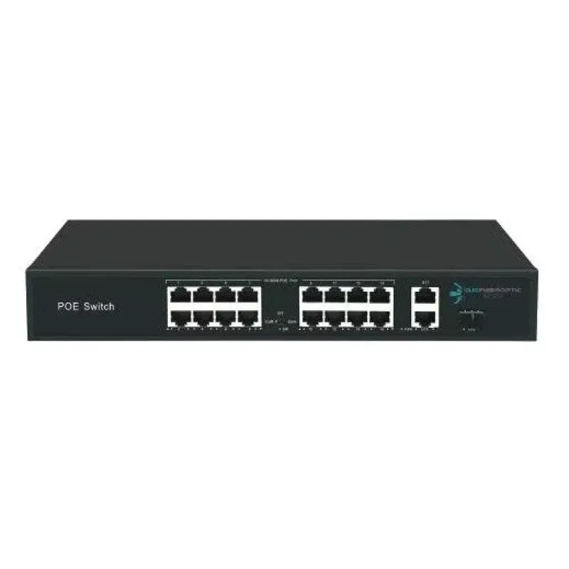 ODS 16port PoE 200w 1-SFP 10/100 Yönetilemez Switch 08ODS-16P2U1S-200
