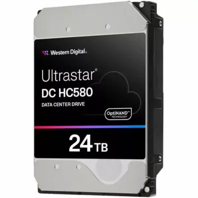WD ULTRASTAR, WUH722424ALE6L4, 3.5", 24TB, 512Mb, 7200 Rpm, 7/24 Enterprise, DATA CENTER-GÜVENLİK-NAS-SERVER, HDD (DC HC580) (0F62796) (Türkiye Distribütörü Garantili)
