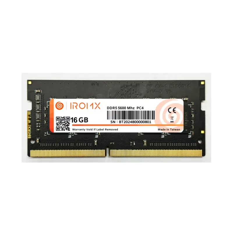 IROMX 1X, 16Gb, 5600Mhz, DDR5, Sodimm Notebook RAM, 1,1V, CL46