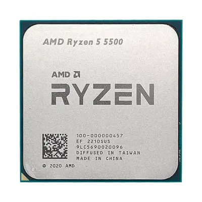 AMD RYZEN 5 5500 6 Core, 3,60-4.20GHz, 19Mb Cache,  65W, AM4 Soket, TRAY, (Dahili Grafik YOK, Fan YOK)