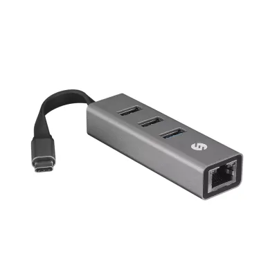 S-LINK SW-U3325, GigaBit, Type-C to RJ45, 3xUSB 3.0, Metal, Ethernet Kartı