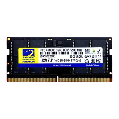 TWINMOS 32GB DDR5 5600MHZ CL46 NOTEBOOK RAM VOLT X TMD532GB5600S46