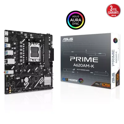 ASUS PRIME A620AM-K DDR5 HDMI PCIe 16X v4.0 AM5 mATX