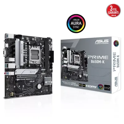 ASUS PRIME B650M-K DDR5 HDMI DP PCIe 16X v4.0 AM5 mATX 