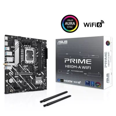 ASUS PRIME H810M-A WIFI 2x DDR5 DP/HDMI 2x M.2 1x 2.5GLAN/WIFI/BT USB3.2 1851P ANAKART