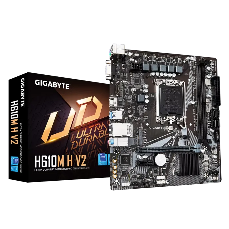 GIGABYTE H610M H v2 DDR5 HDMI PCIE 4.0 1700p mATX