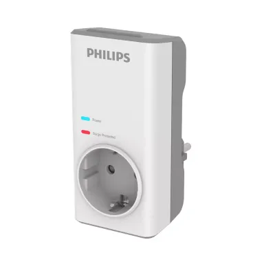 PHILIPS 1-li CHP7010W/10 1140 Joules Akım Koruma Prizi Siyah