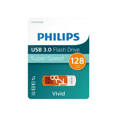 PHILIPS FM12FD00B, 128GB, USB 3.0, Vivid, Turuncu, Flash Disk